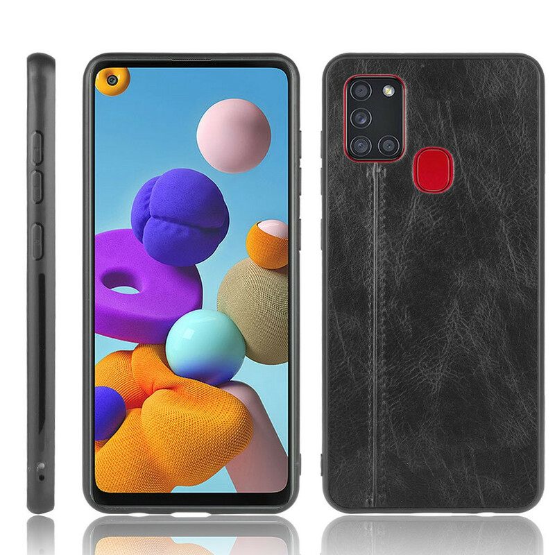 Kuori Samsung Galaxy A21s Couture Nahkaefekti