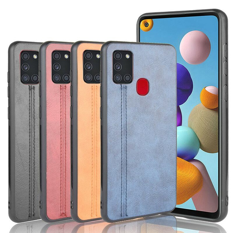 Kuori Samsung Galaxy A21s Couture Nahkaefekti
