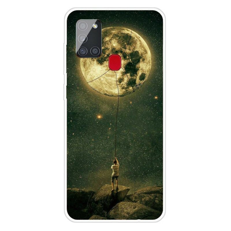 Kuori Samsung Galaxy A21s Flexible Moon Man