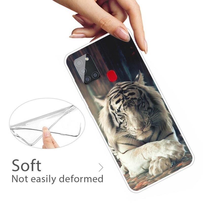 Kuori Samsung Galaxy A21s Flexible Tiger