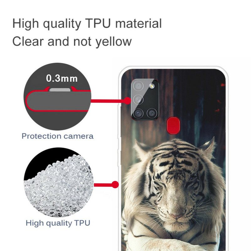 Kuori Samsung Galaxy A21s Flexible Tiger