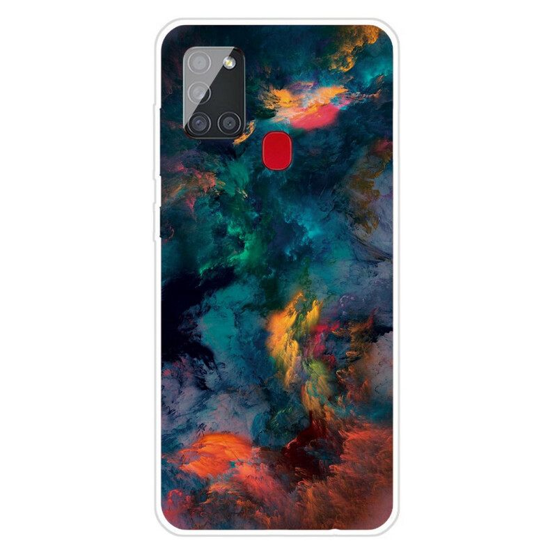 Kuori Samsung Galaxy A21s Värikkäät Pilvet
