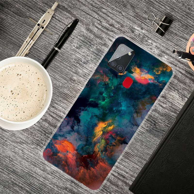 Kuori Samsung Galaxy A21s Värikkäät Pilvet