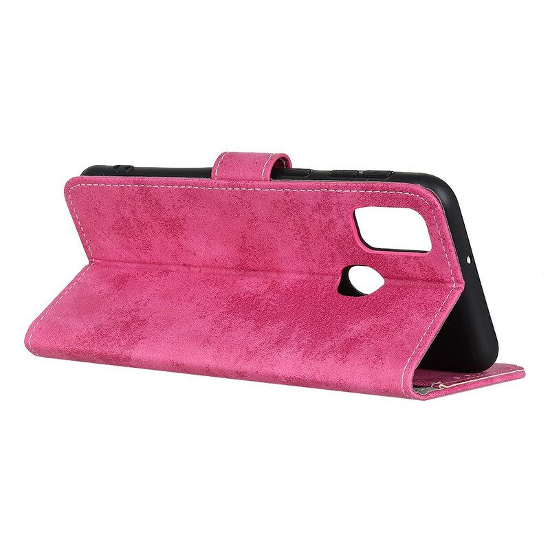 Nahkakotelo Samsung Galaxy A21s Faux Leather Vintage