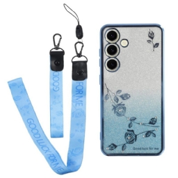 Kuori Samsung Galaxy S26 Kukkia Ja Strasseja Kadem-hihnalla