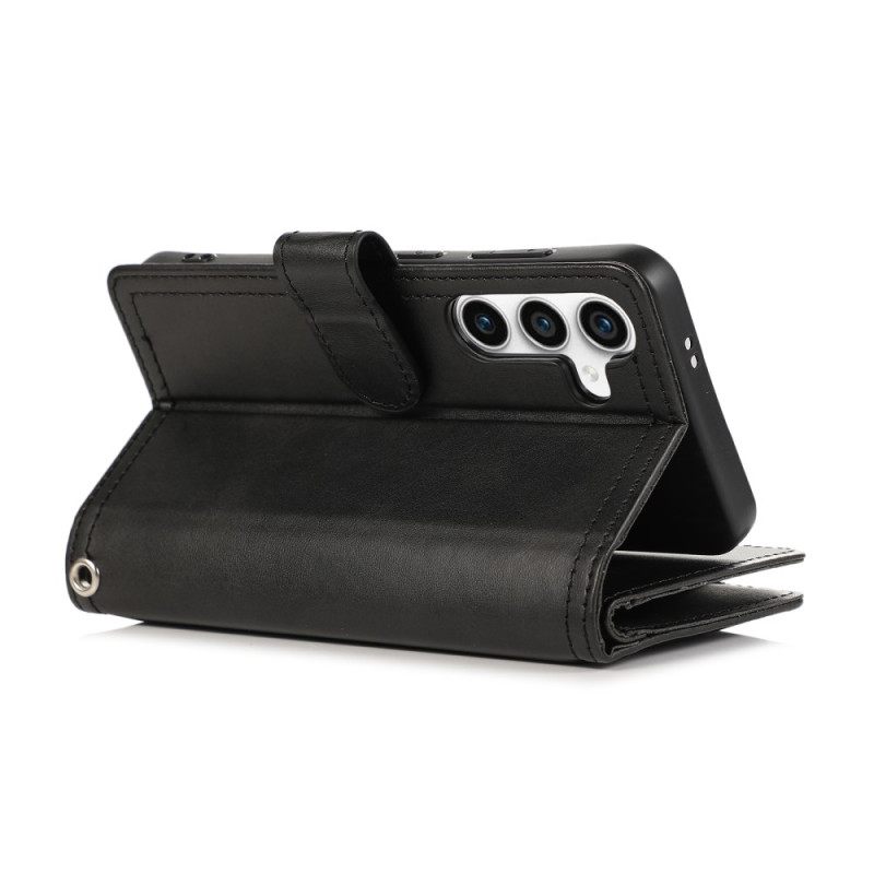 Nahkakotelo Samsung Galaxy S26 Magneettinen Lompakko Ja Nauha