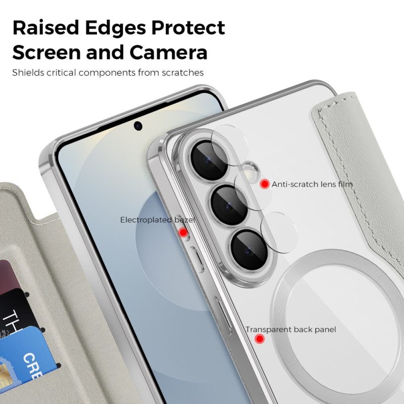 Nahkakotelo Samsung Galaxy S26 Rfid-korttikotelo Ja Pehmustettu Linssinsuojus