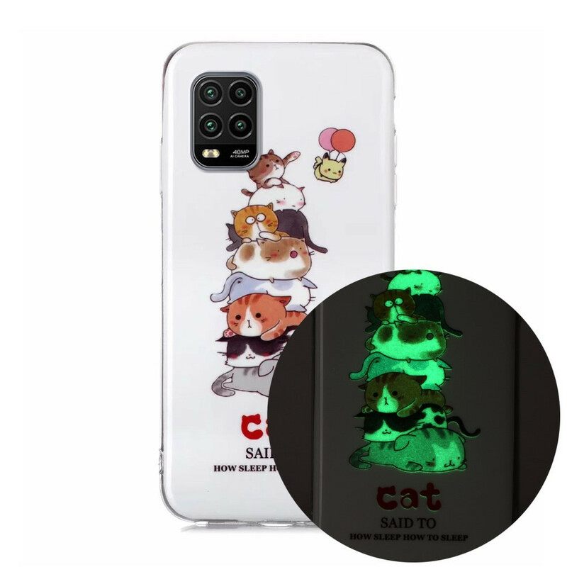 Kuori Xiaomi Mi 10 Lite Cats Fluorescent