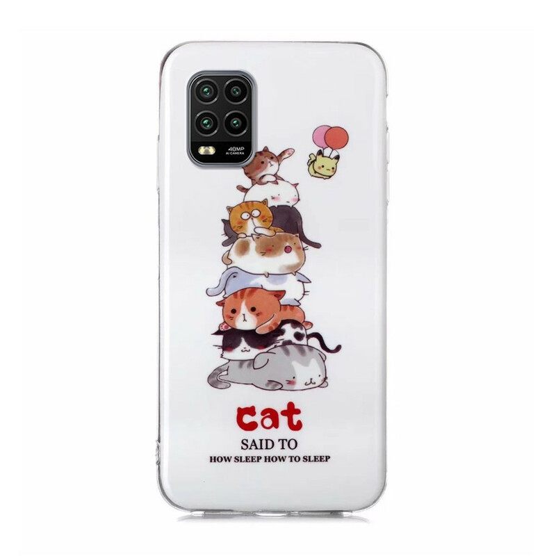 Kuori Xiaomi Mi 10 Lite Cats Fluorescent