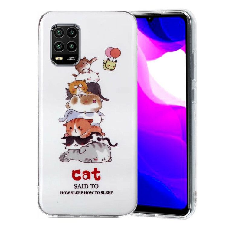 Kuori Xiaomi Mi 10 Lite Cats Fluorescent
