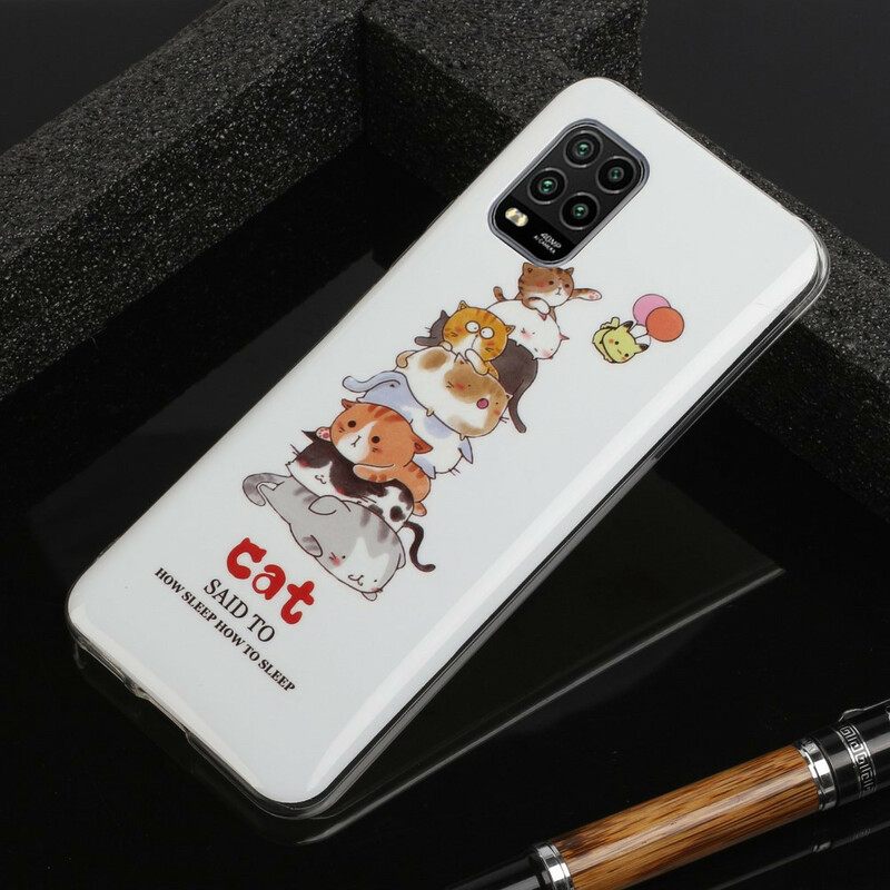 Kuori Xiaomi Mi 10 Lite Cats Fluorescent