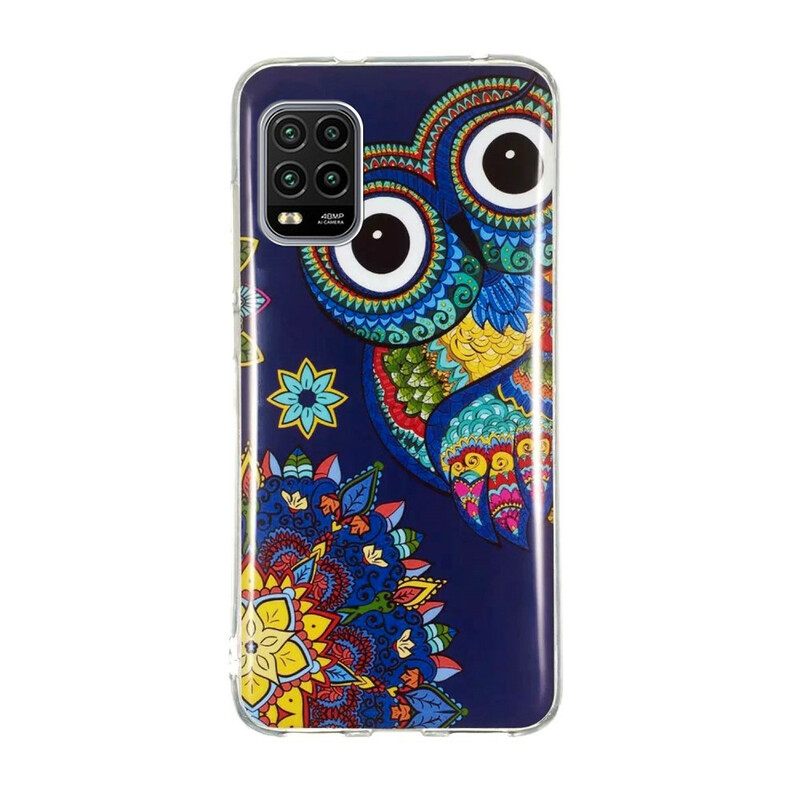 Kuori Xiaomi Mi 10 Lite Owl Fluoresoiva Mandala