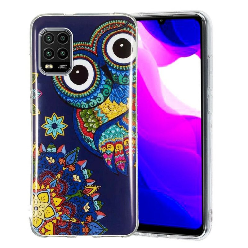 Kuori Xiaomi Mi 10 Lite Owl Fluoresoiva Mandala
