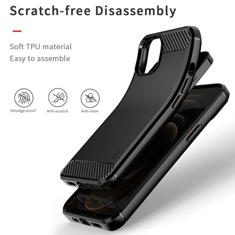 Kuori iPhone 14 Plus Harjattu Hiilikuitu Mofi