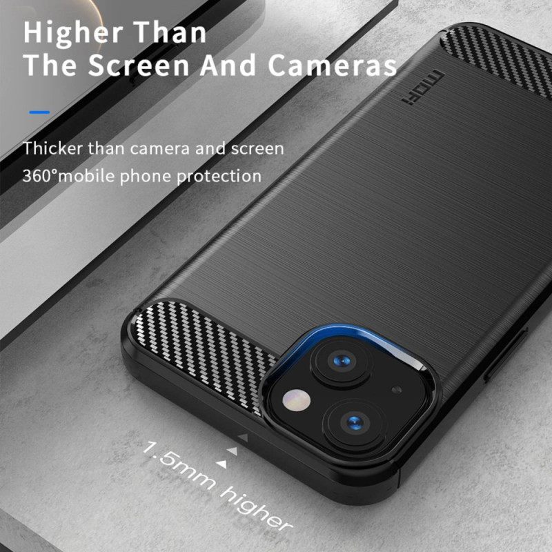 Kuori iPhone 14 Plus Harjattu Hiilikuitu Mofi