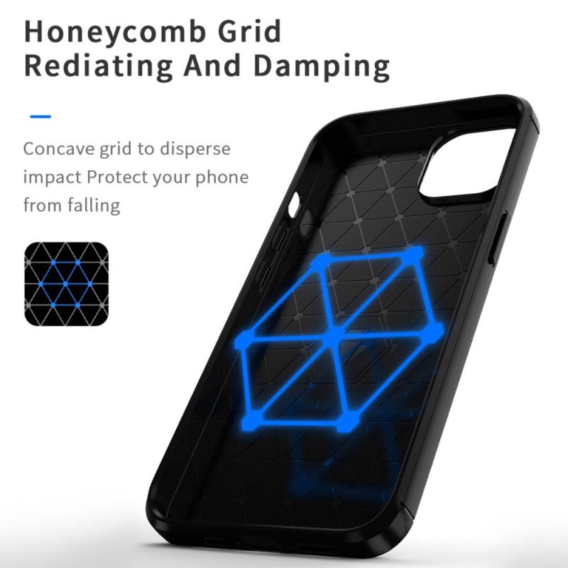 Kuori iPhone 14 Plus Harjattu Hiilikuitu Mofi