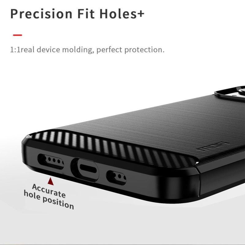 Kuori iPhone 14 Plus Harjattu Hiilikuitu Mofi