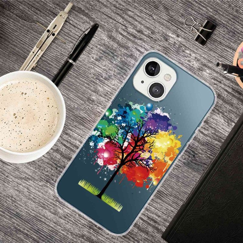 Kuori iPhone 14 Plus Läpinäkyvä Akvarellipuu
