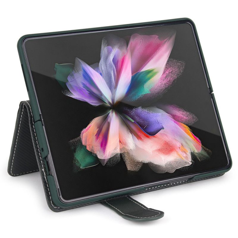 Case Nahkakotelo Samsung Galaxy Z Fold 3 5G Irrotettava Kynäpidike