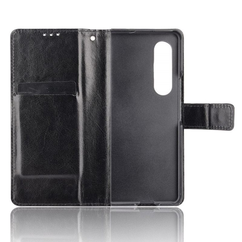 Kotelot Samsung Galaxy Z Fold 3 5G Keinonahkainen Näyttävä Kynäteline