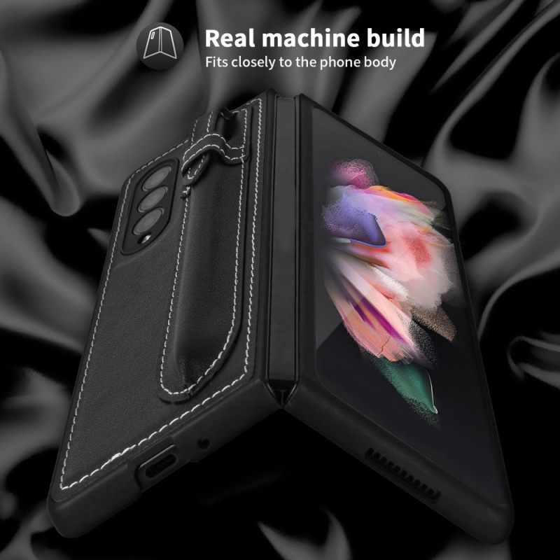 Kuori Samsung Galaxy Z Fold 3 5G Aito Nahkainen Kynäpidike