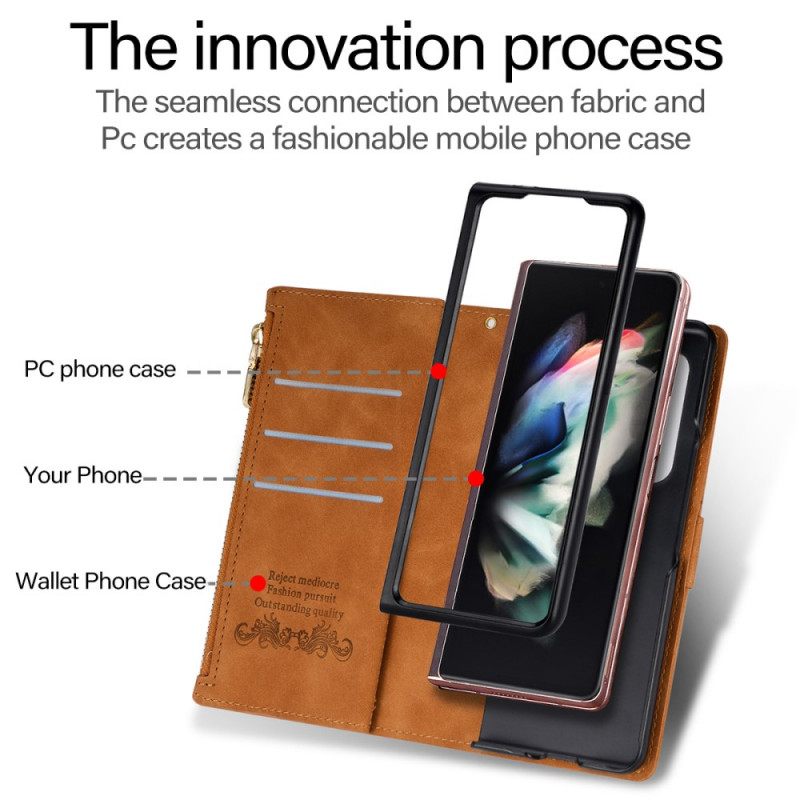 Nahkakotelo Samsung Galaxy Z Fold 3 5G Ja Wallet