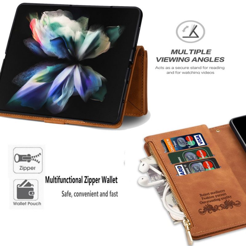 Nahkakotelo Samsung Galaxy Z Fold 3 5G Ja Wallet