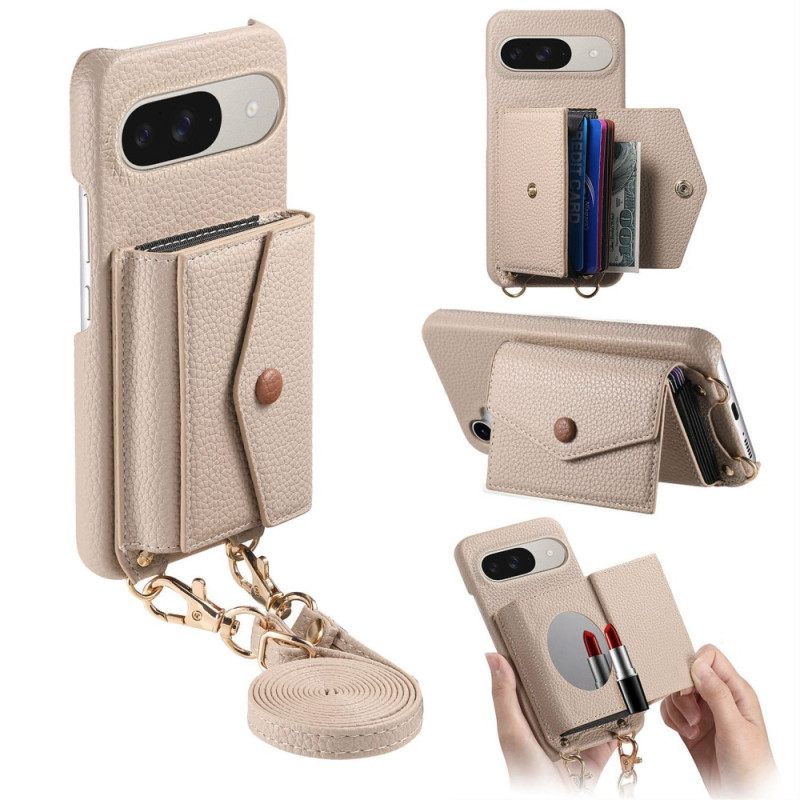 Case Google Pixel 10 / 10 Pro Puhelinkuoret 9 Peilikorttikoteloa Ja Olkahihna