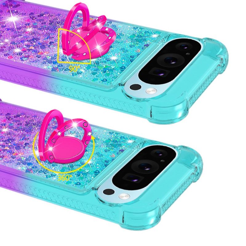 Google Pixel 10 / 10 Pro Glitter-liukuvärjäys Sormuspidikkeellä