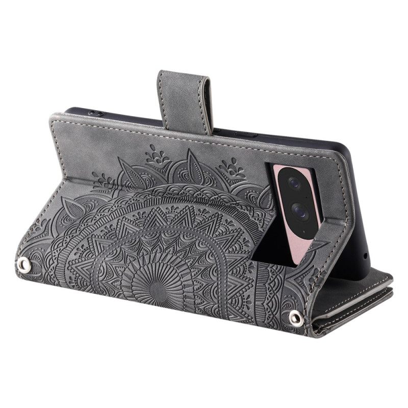 Kotelot Google Pixel 10 / 10 Pro Mandala-mokkanahkakuvioinen Lompakko