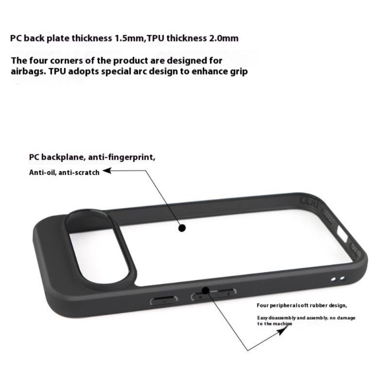 Kuori Google Pixel 10 / 10 Pro Kirkas Muotoilu Silikonireunuksella