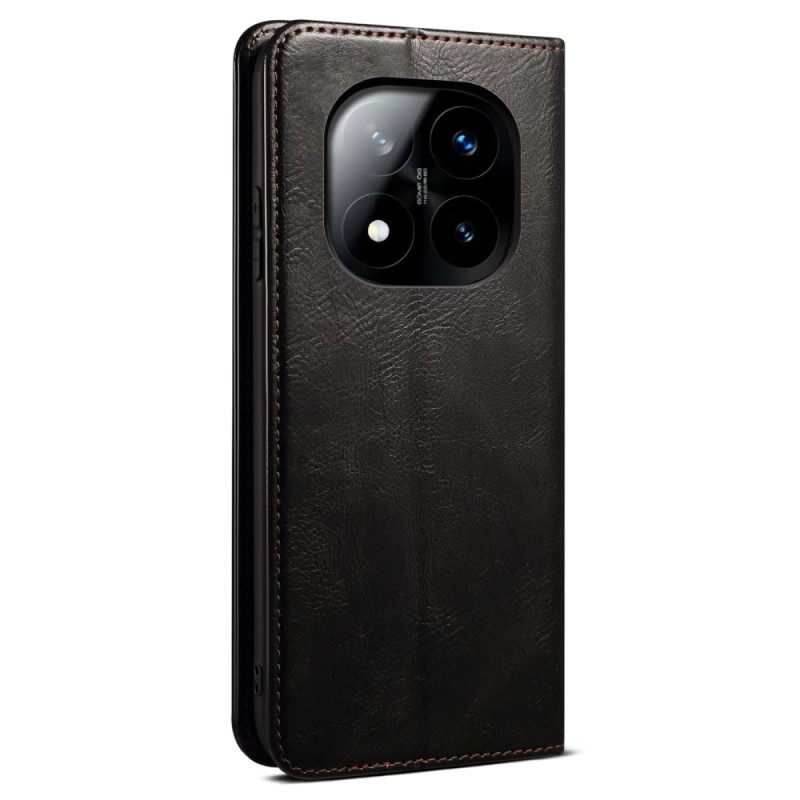 Flip Case Für Xiaomi Redmi Note 14 Pro 5g Gewachstes Kunstleder