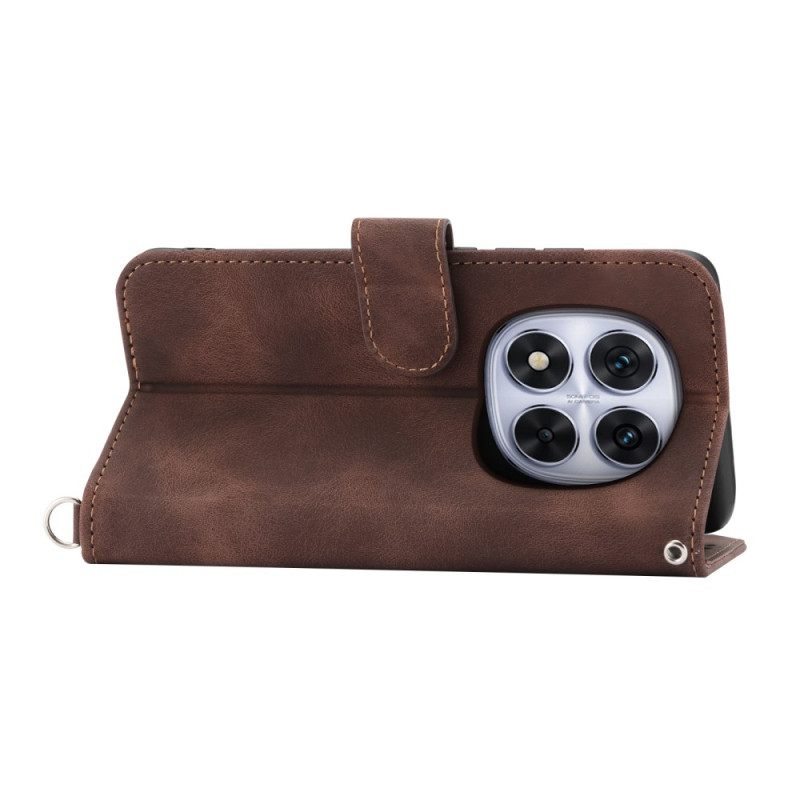 Kotelot Xiaomi Redmi Note 14 Pro 5g Pitsikuvio Hihnalla Ja Olkahihnalla