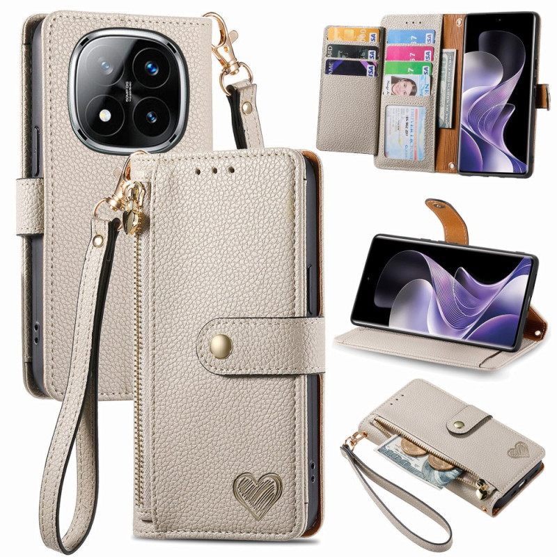 Kotelot Xiaomi Redmi Note 14 Pro 5g Sydänkuvioinen Rfid-suojattu