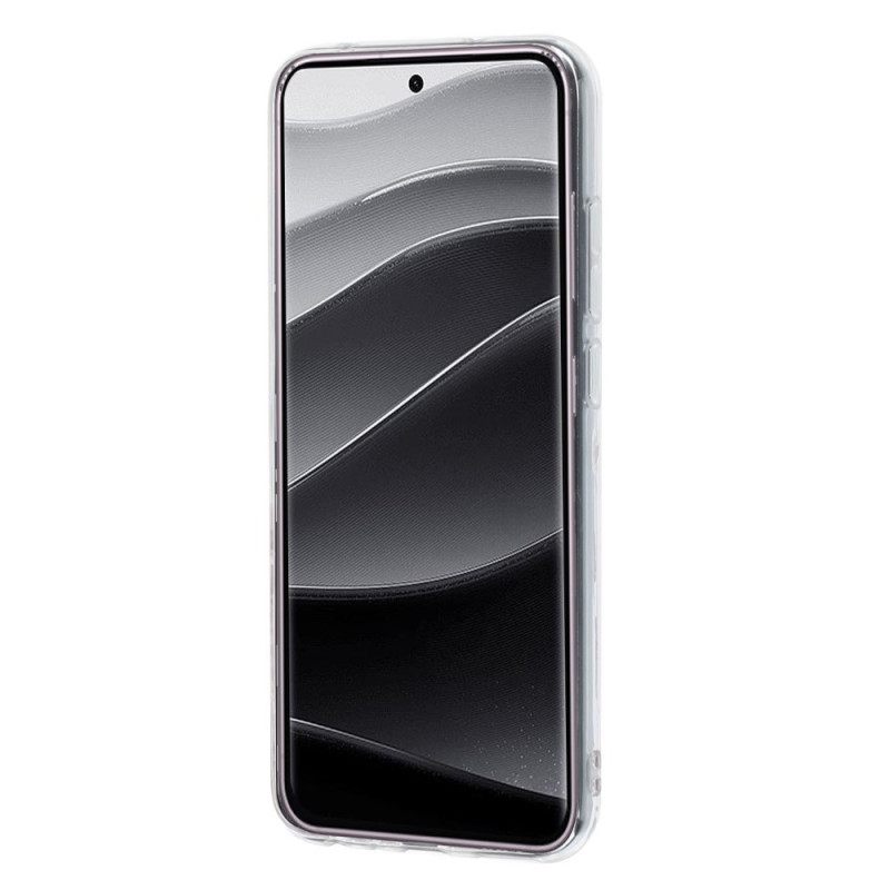 Kuori Xiaomi Redmi Note 14 Pro 5g Kukkakuvio Harmaalla Taustalla