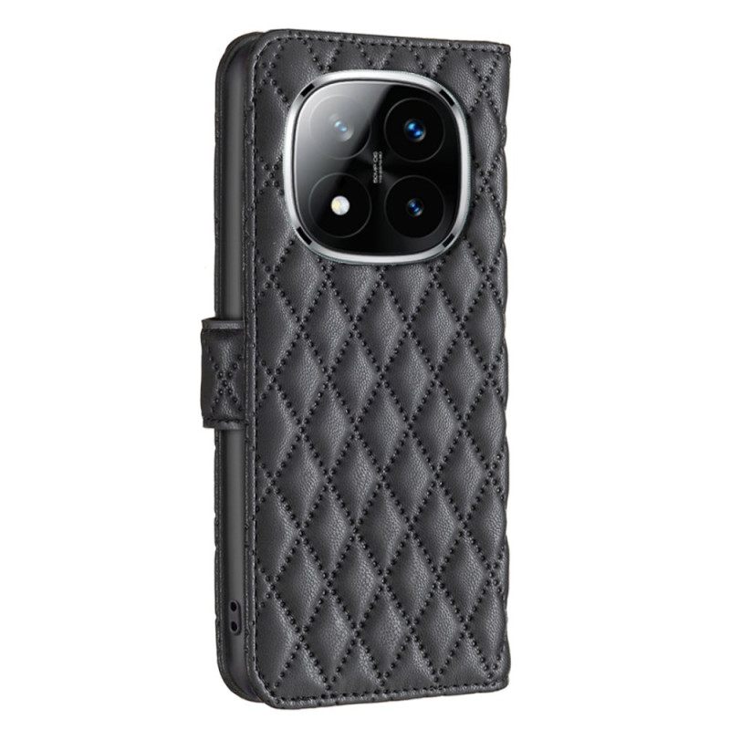 Lederhüllen Für Xiaomi Redmi Note 14 Pro 5g Klassisch Gesteppt