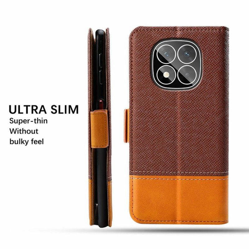 Lederhüllen Xiaomi Redmi Note 14 Pro 5g Zweifarbiges Design