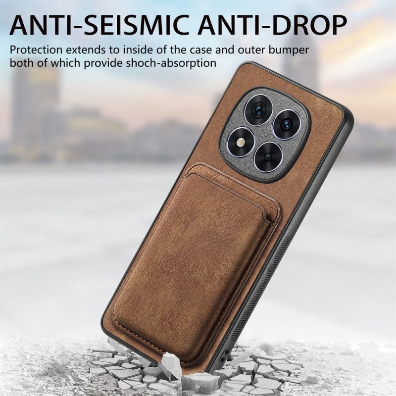 Nahkaefektiirrotettava Korttikotelo