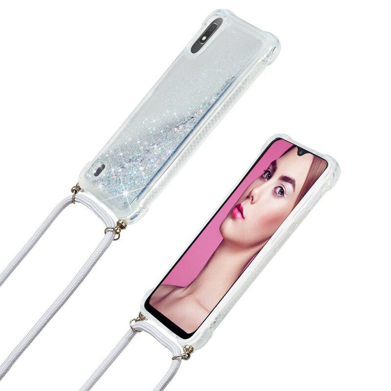 Case Samsung Galaxy A10 Paljetteja Kiristysnyörillä