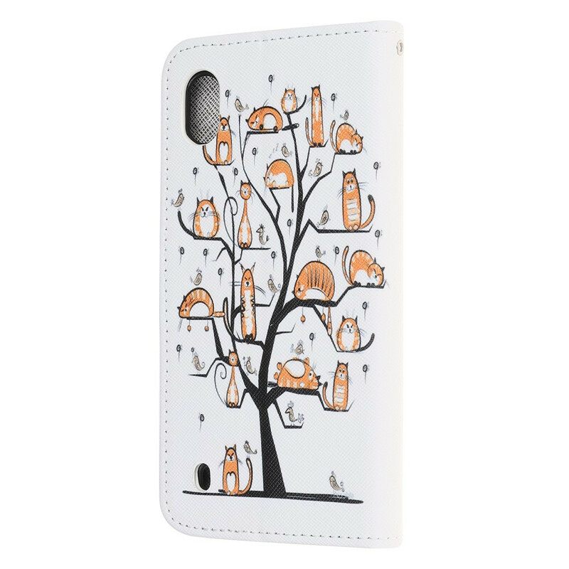 Kotelot Samsung Galaxy A10 Suojaketju Kuori Funky Cats Hihnalla