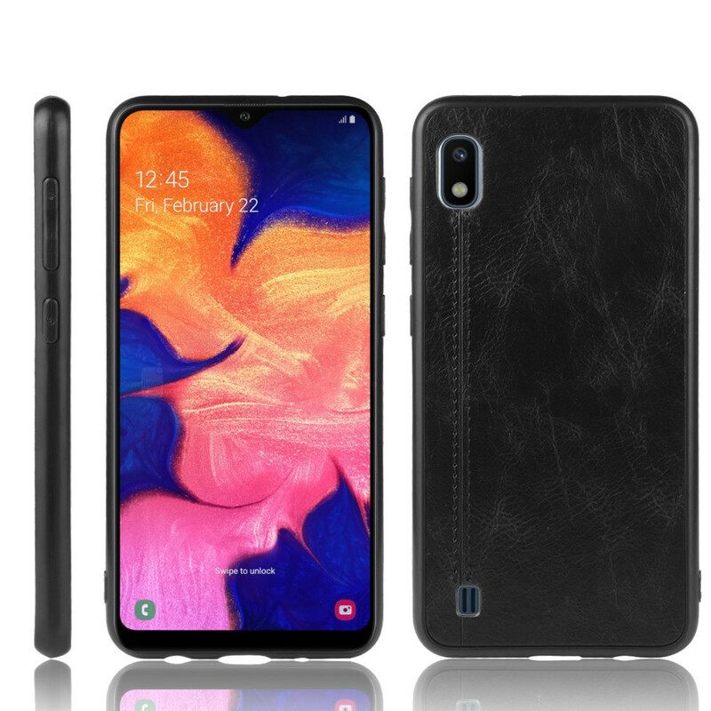 Kuori Samsung Galaxy A10 Couture Nahkaefekti