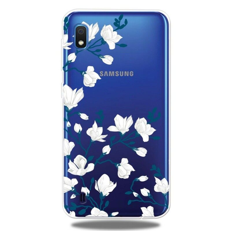Kuori Samsung Galaxy A10 Valkoiset Kukat