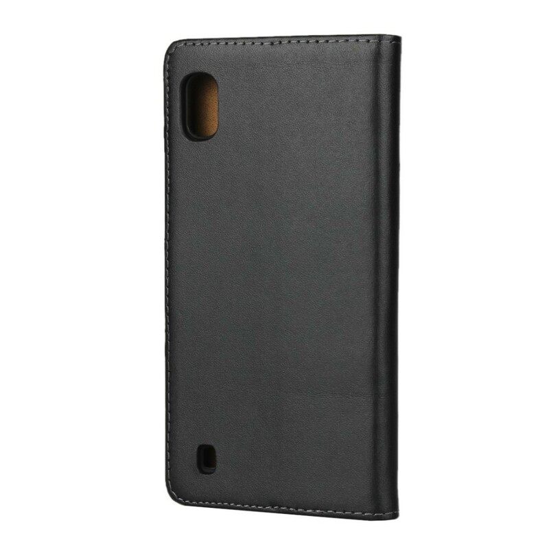 Nahkakotelo Samsung Galaxy A10 Kutsu Aitoa Nahkaa