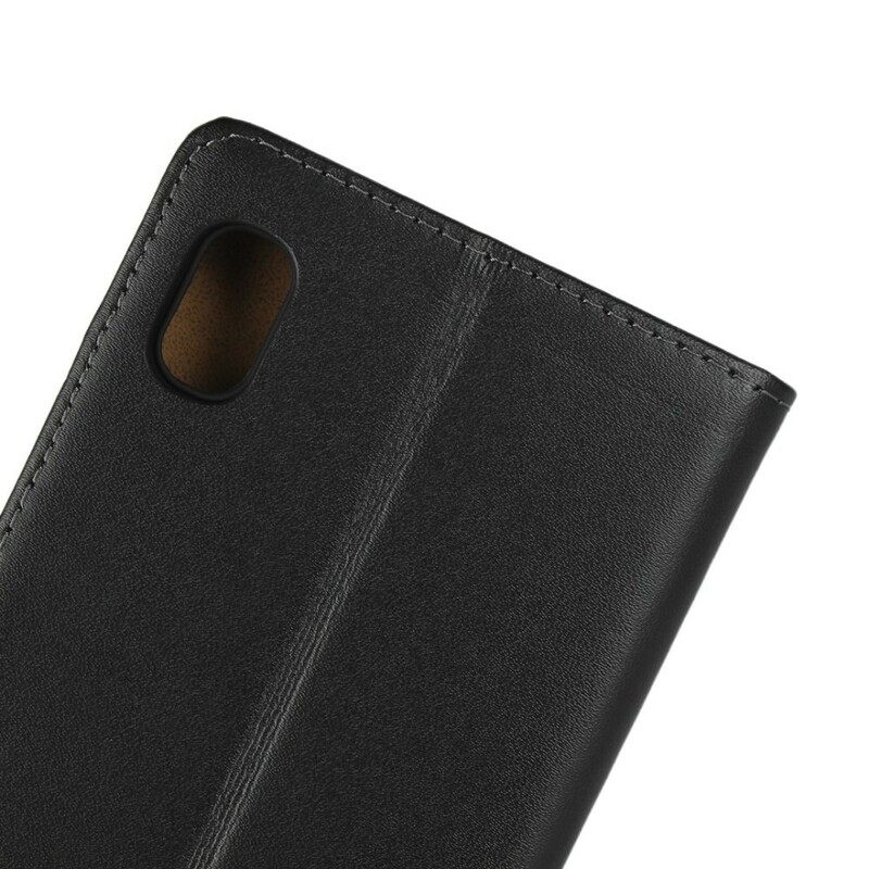 Nahkakotelo Samsung Galaxy A10 Kutsu Aitoa Nahkaa
