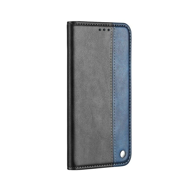 Puhelinkuoret Samsung Galaxy A10 Kotelot Flip Faux Leather Button Musta