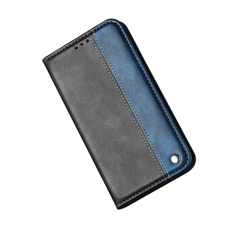 Puhelinkuoret Samsung Galaxy A10 Kotelot Flip Faux Leather Button Musta