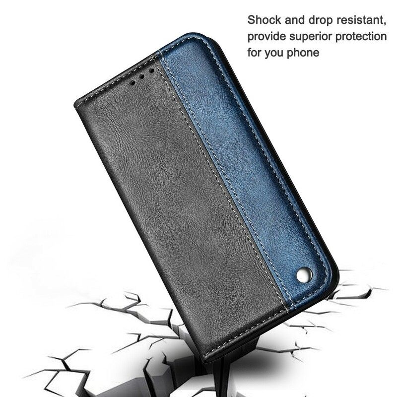 Puhelinkuoret Samsung Galaxy A10 Kotelot Flip Faux Leather Button Musta