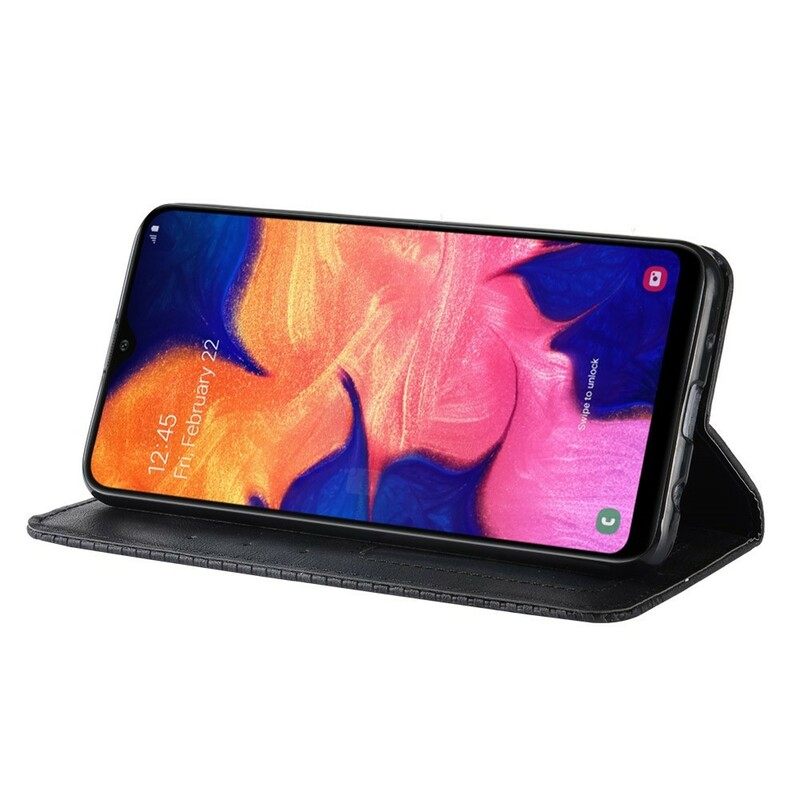 Puhelinkuoret Samsung Galaxy A10 Kotelot Flip Tyylitelty Vintage-nahkaefekti