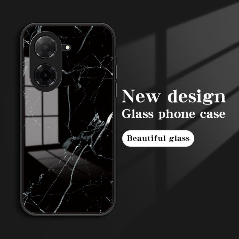 Case Poco C71 Puhelinkuoret Marmorikuvioinen Karkaistu Lasi