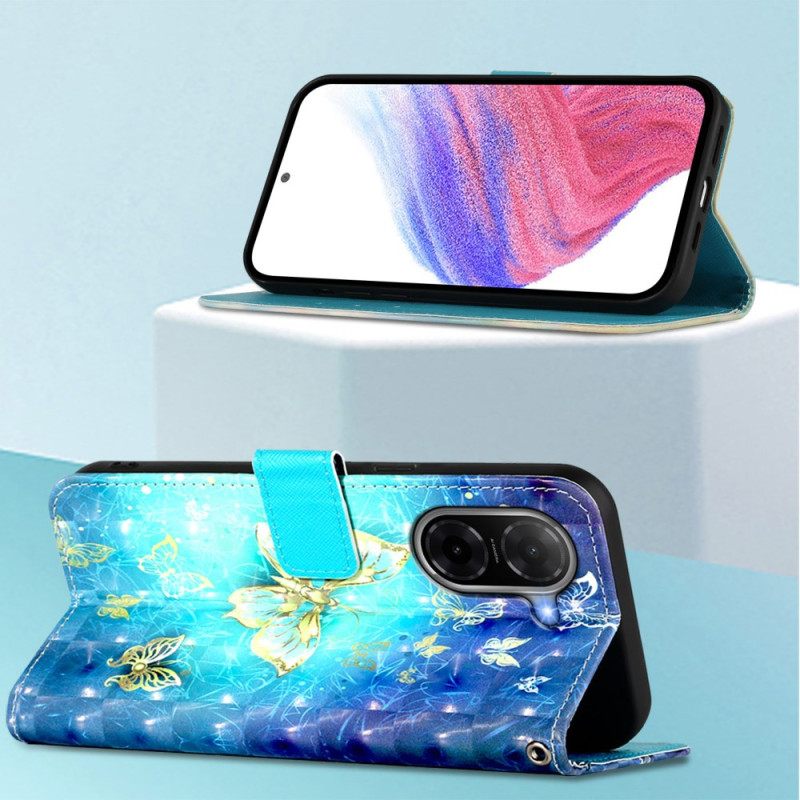 Kotelot Poco C71 Puhelinkuoret Kultaiset Perhoset